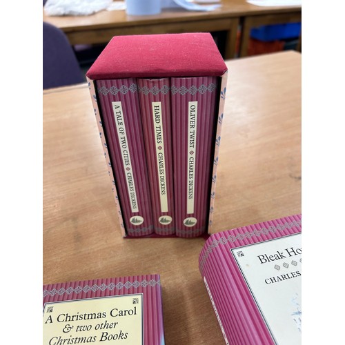 77 - Boxed set of 3 Charles Dickens books together with a Christmas carol, Bleak house