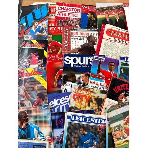 245 - Selection vintage and later football programmes to include Charlton Athletic, Leicester City etc