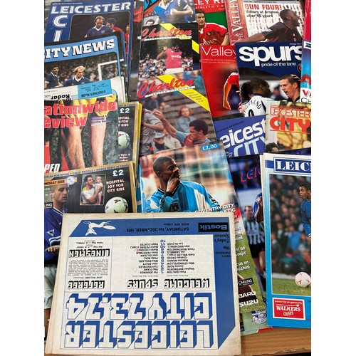 245 - Selection vintage and later football programmes to include Charlton Athletic, Leicester City etc