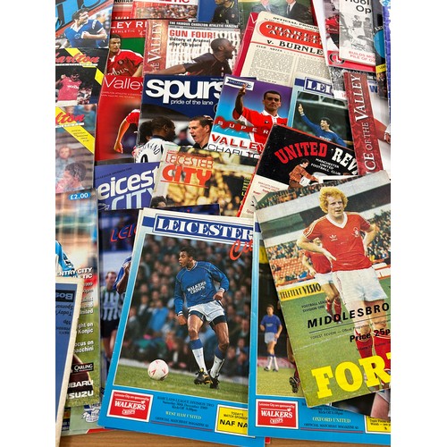 245 - Selection vintage and later football programmes to include Charlton Athletic, Leicester City etc