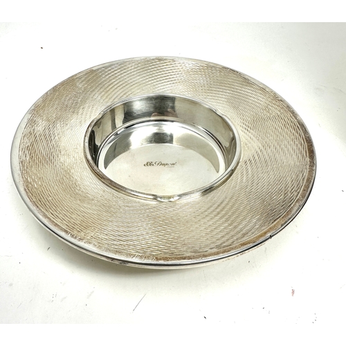 418 - Vintage Dupont silver plated ashtray measures approx 17cm dia