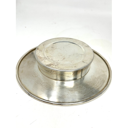 418 - Vintage Dupont silver plated ashtray measures approx 17cm dia