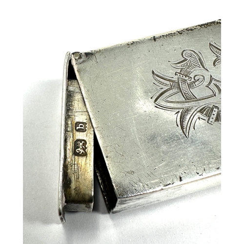 35 - Antique silver & enamel vesta