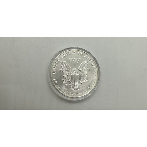 456 - Proof 1993 Liberty one dollar coin 1oz of fine silver