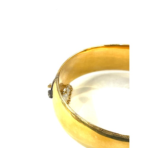 433 - Vintage gold filled hinged bangle, marked GF