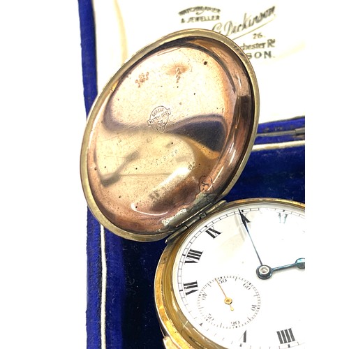 455 - Gentlemans gold plated quarter repeater pocket watch, diameter of case 5.2cm, winds and ticks, repea... 