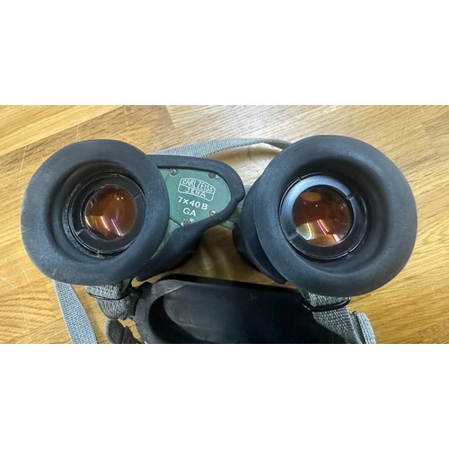 471 - Zeiss cold war era 7 x 40B GA armoured binoculars