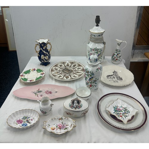156 - Box of assorted ceramics to include Aynsley, Carltonware etc