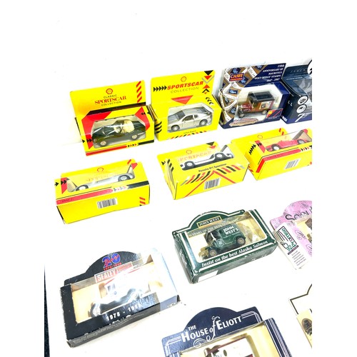 31 - Selection of boxed diecast cars to include Shell collection, Corgi James Bond etc