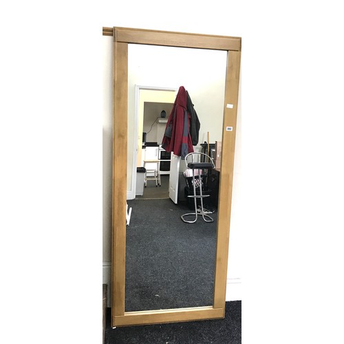 283 - Large framed hall mirror Measures approximately 70 inches tall by 29 inches wide