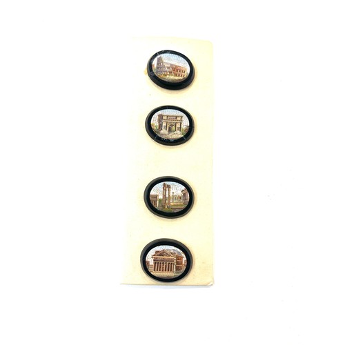 472 - Selection of 4 Grand tour micro mosaic buttons, please view images for condition