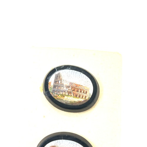 472 - Selection of 4 Grand tour micro mosaic buttons, please view images for condition