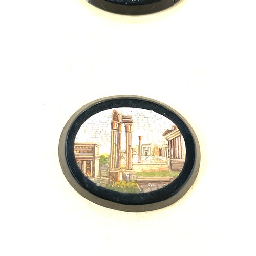 472 - Selection of 4 Grand tour micro mosaic buttons, please view images for condition