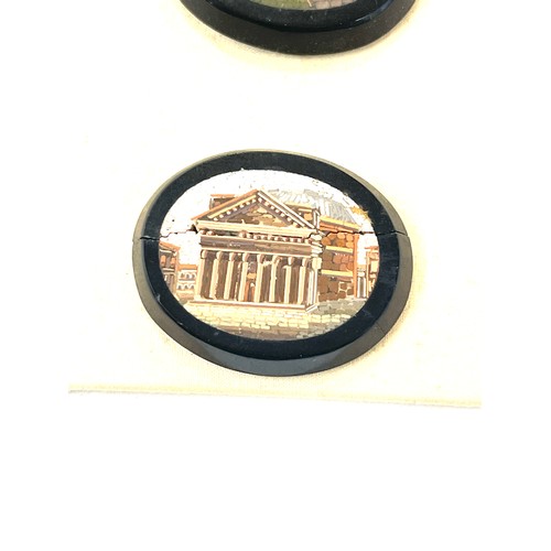 472 - Selection of 4 Grand tour micro mosaic buttons, please view images for condition