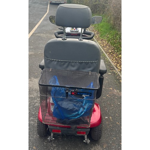 99A - Kymco KfourU mobility scooter 4-8mph working order, KMA with charger, key with log book