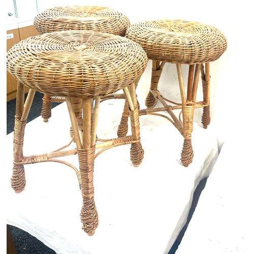 361 - Selection of three wicker stools