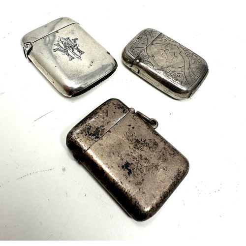 26 - 3 antique silver vesta cases