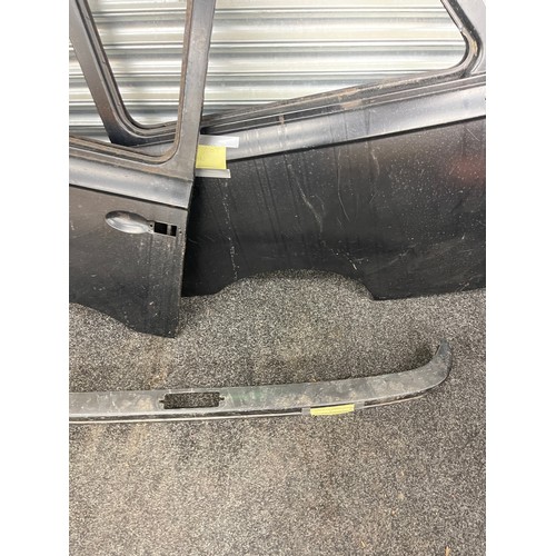 356 - Pair of Fiat 900t van doors, and a rear bumper