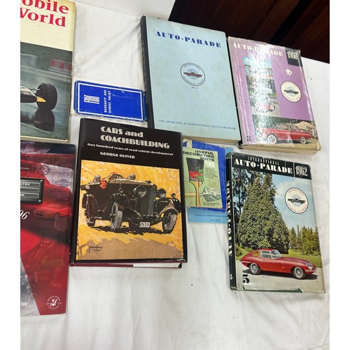 176 - Large selection of vintage car books includes automobile world etc