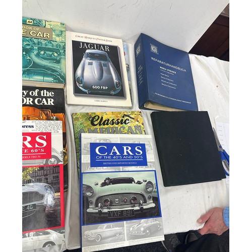 175 - Selection of vintage books includes AA, Jaguar, nsu repair manual etc