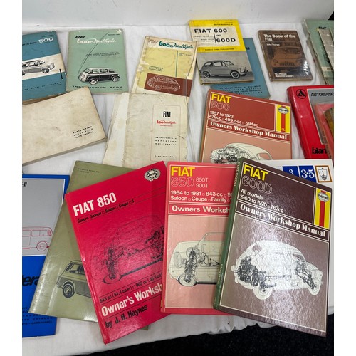 299A - Selection of Vintage Fiat books includes fiat etc