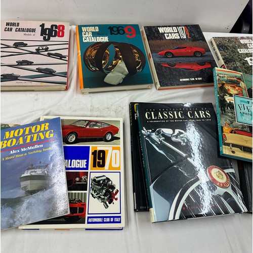 181 - Large selection of books includes motor books, cars etc