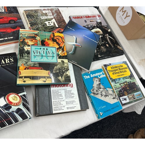 181 - Large selection of books includes motor books, cars etc