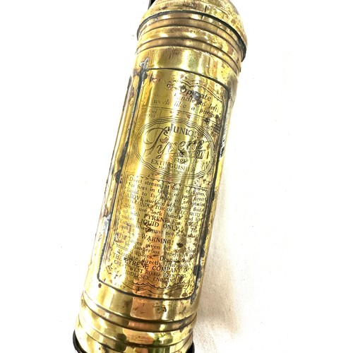 15 - Vintage Junior Pyrene brass fire extinguisher, approximate length 11 inches