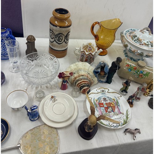 157 - Large selection of miscellaneous includes pottery, glassware, vase etc