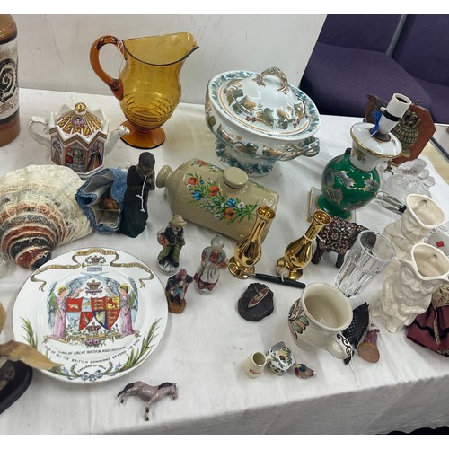 157 - Large selection of miscellaneous includes pottery, glassware, vase etc