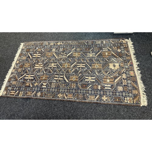 241 - Vintage lounge rug measures approximately 81 inches long 43 inches wide