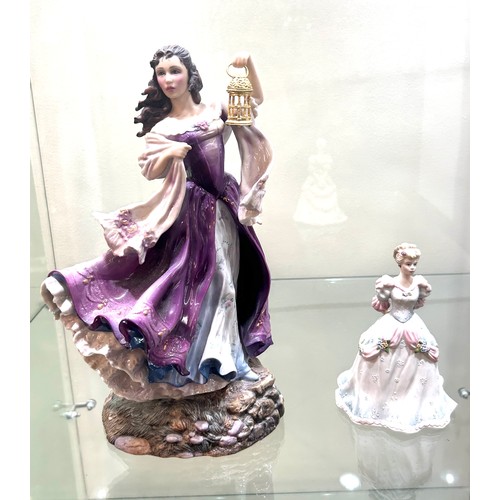 28 - Large limited edition lady figure the franklin mint emily brontes catherine and a coal port Deborah ... 