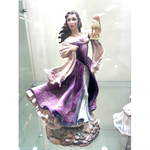 28 - Large limited edition lady figure the franklin mint emily brontes catherine and a coal port Deborah ... 