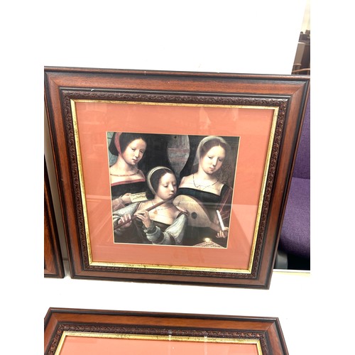 223 - Selection of 4 framed prints includes Marie De Bourgogne, each measures approximately 20.5 inches ta... 