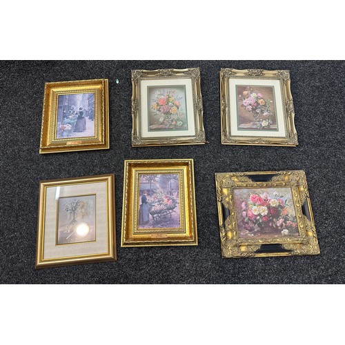 206 - Large selection of gilt framed pictures and prints