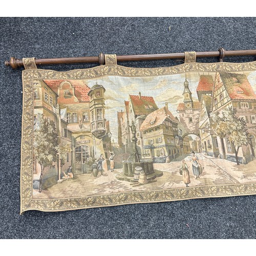 156 - Large wall hanging tapestry measures approximately 67 inches