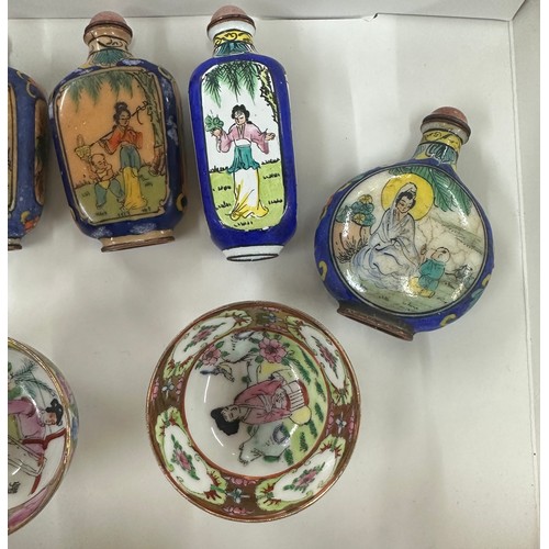 508 - Selection of oriental scent bottles etc