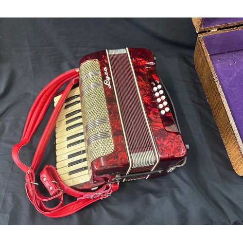 163 - Vintage cased Lyca accordion