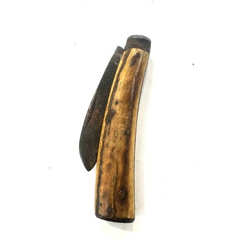 419 - Early Sutton and Son Co stag horn handle pruning knife