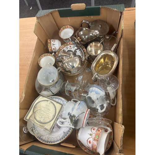 293 - Large selection of miscellaneous includes pottery, silver plate etc