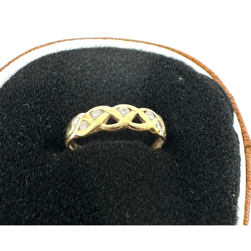 226 - 9ct gold diamond dress ring (1.4g)