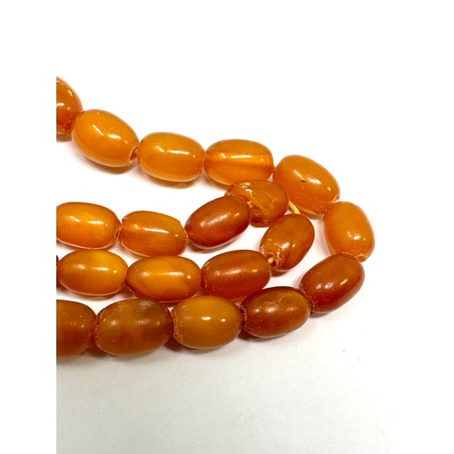 474 - Graduated amber necklace (28g) chips to beads