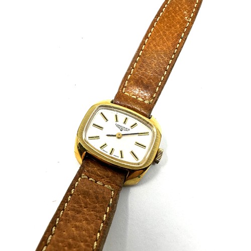 368 - LONGINES Vintage Ladies Gold Tone Wristwatch Hand-wind WORKING