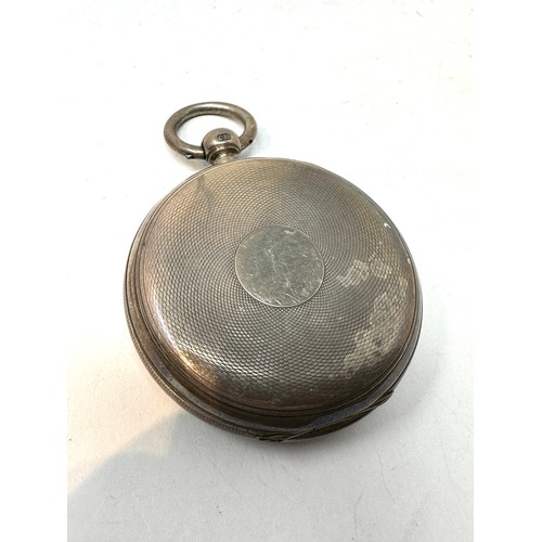 363 - J. W. BENSON SILVER Cased Gents Vintage POCKET WATCH Key-wind Working no glass