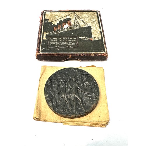 382 - Boxed WW1 R.M.S Lusitania Medal & Original Information Sheet

In vintage condition
Signs of age & we... 