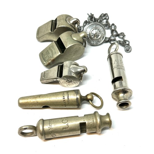 386 - 6 x Whistles Inc ARP - L.N.E.R - Air Ministry Etc.