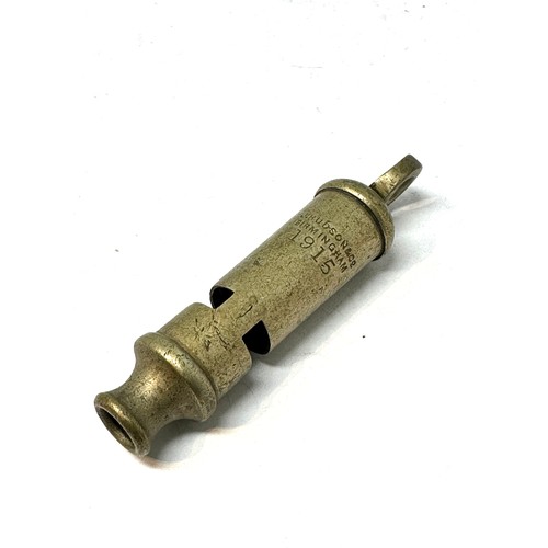 388 - WW1 1915 Dated Hudson Trench Whistle