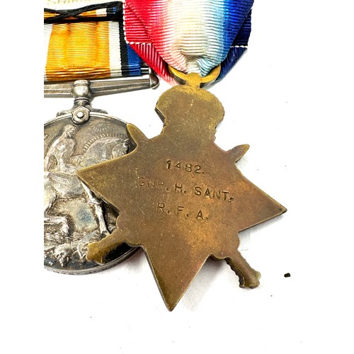 389 - WW.1 - GV.I Medal Group Mounted 1914-15 Star Trio Named. 1482 Gnr. H. Sant R.F.A - R.A
GV.I Special ... 