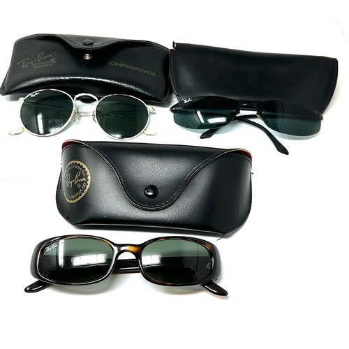 424 - Selection of cased Ray-ban sunglasses Items are in previously owned condition  
Signs of age & wear ... 