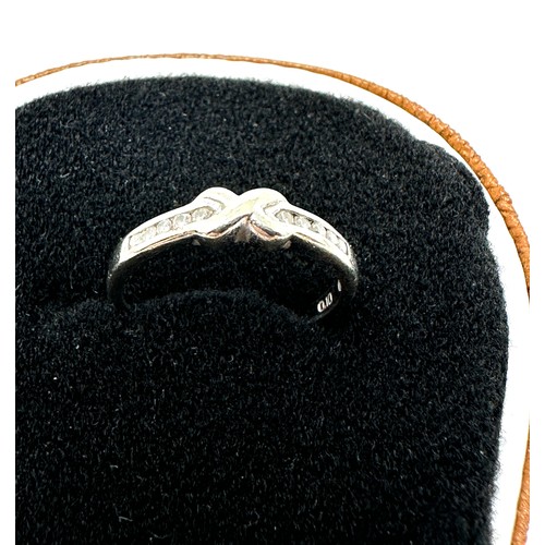 173 - 9ct white gold diamond set half eternity ring (1.7g)